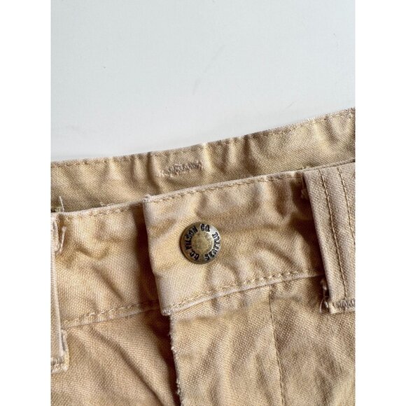 Vintage FILSON Tan Cotton Oil Finish Single Tin Cloth Canvas Work Pants, Size 28 - Picture 14 of 16